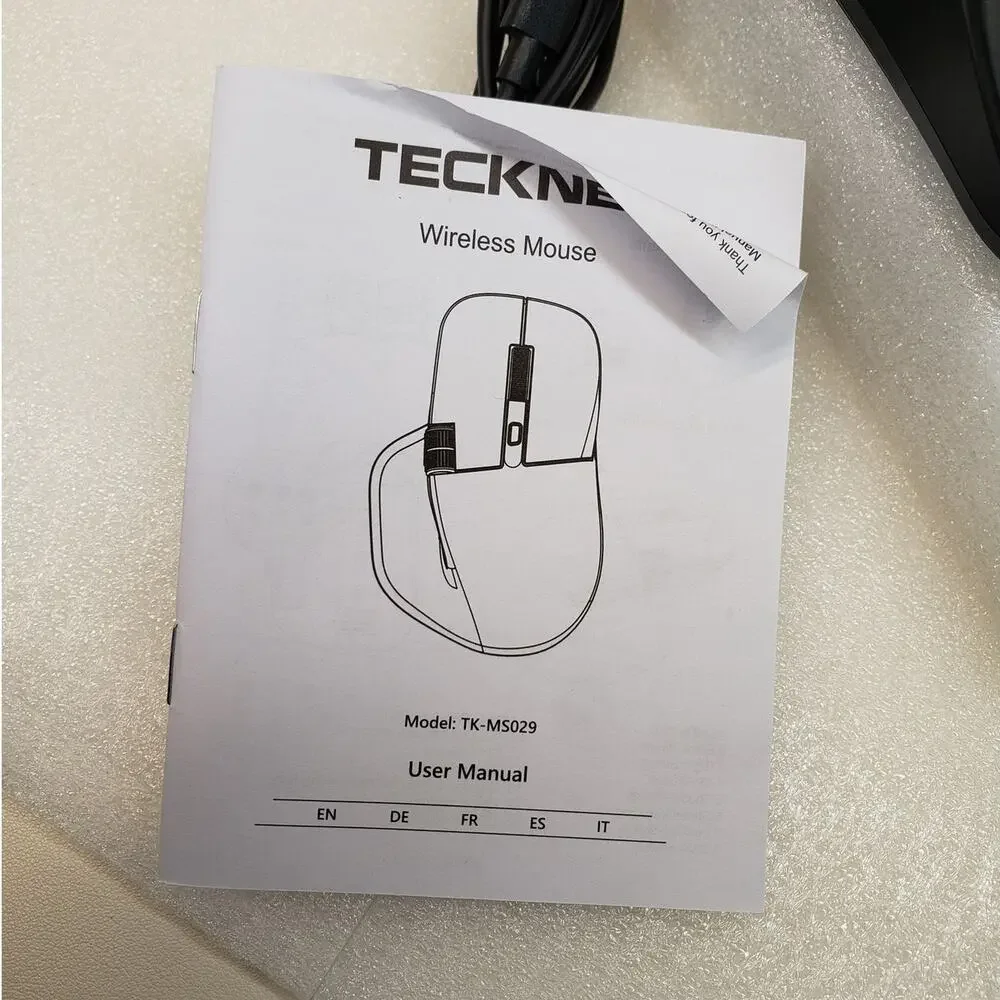 TECKNET Ergonomic Rechargeable Wireless Mouse (Model: TK-MS029)
